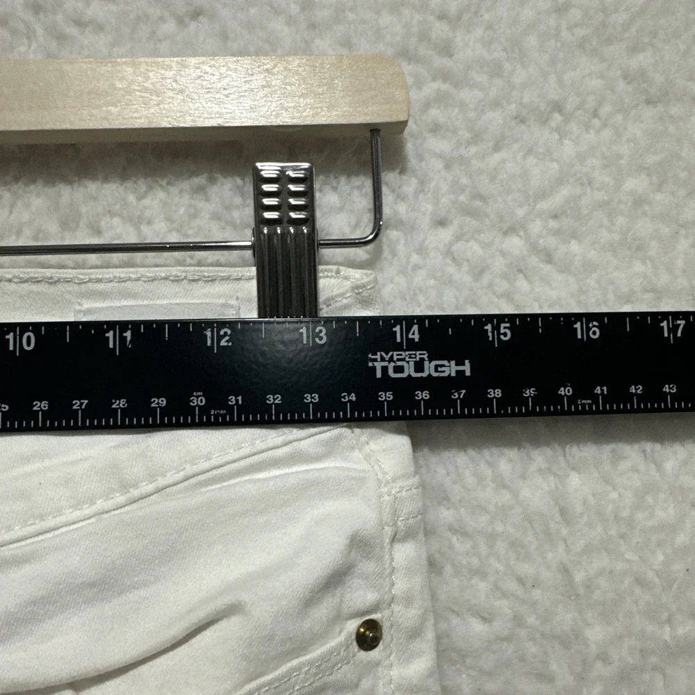 Frame Le Skinny De Jeanne Crop‎ Mid Rise Ivory White Jeans Women's Size 27
